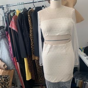 Bebe Sparkle Mesh Midi Dress XL